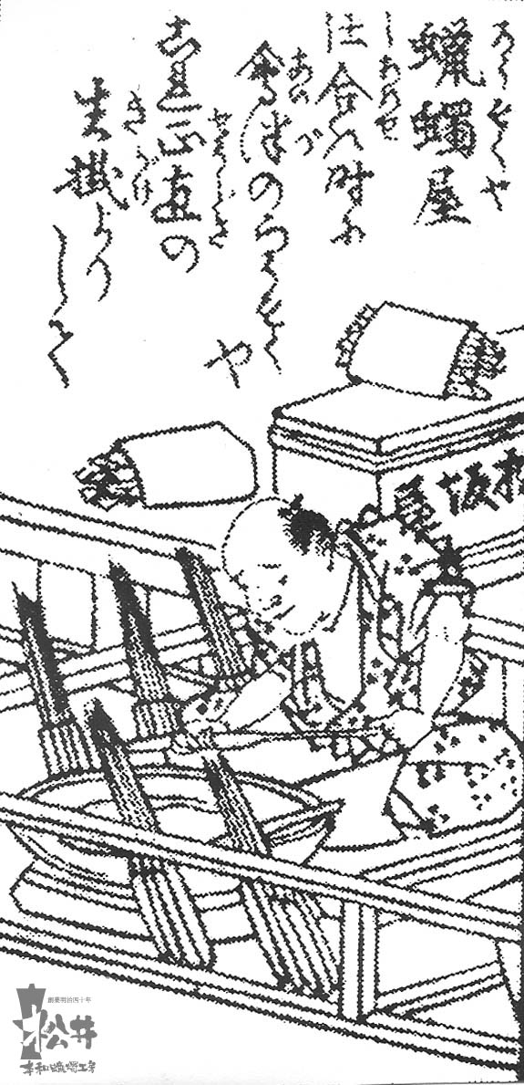 昔の和蝋燭職人